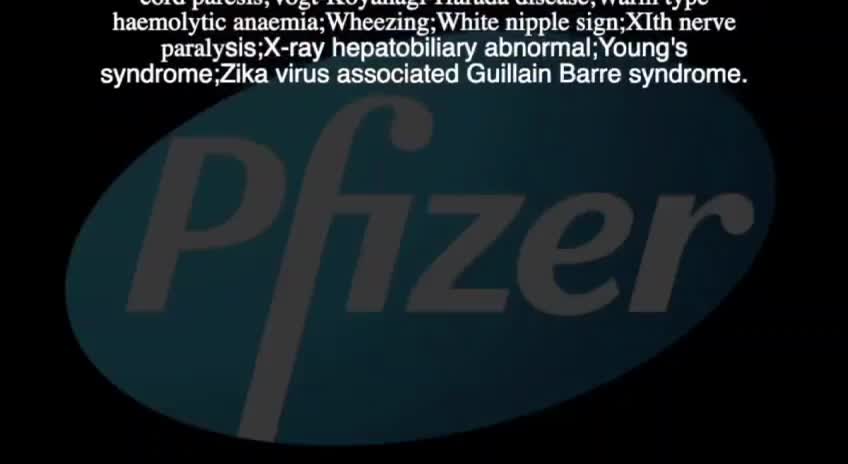 Pfizer Adverse List