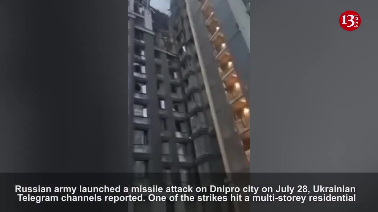 Several injured as Russia launches missile attack on residential building in Dnipro city