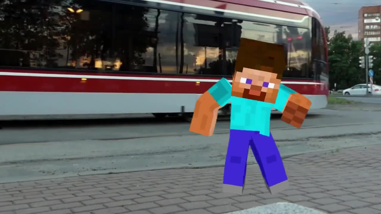 Minecraft Funny Dancing and Electric Transport Passing
