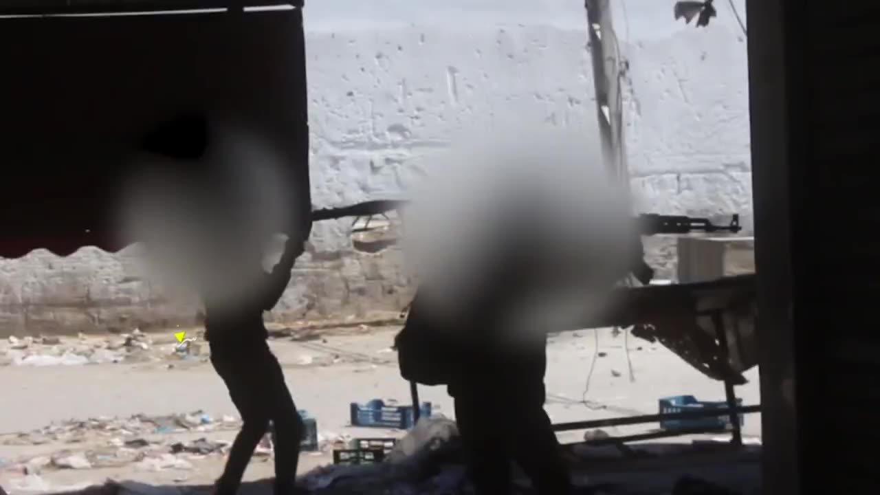 Al-Quds Brigades show scenes of its mujahideen targeting a Zionist Merkava tank