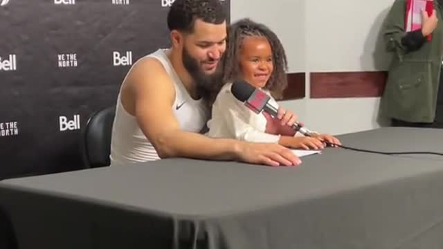 Fred VanVleet's daughter stole the show during his postgame presser