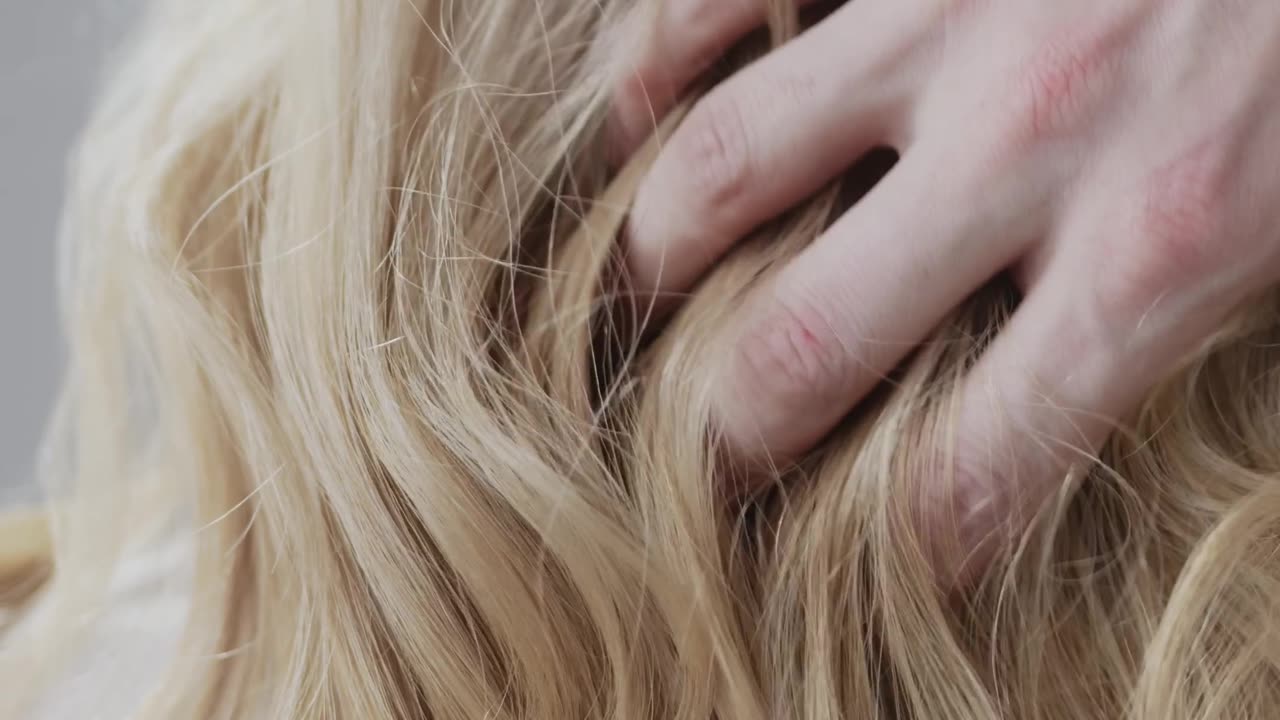 Stroking the hair