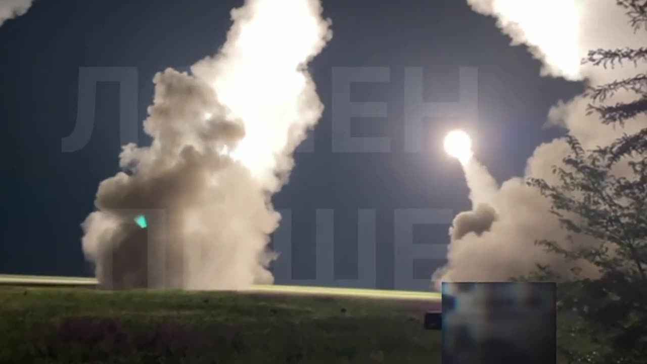 Mass Ukrainian ATACMS Tactical ballistic missile launch