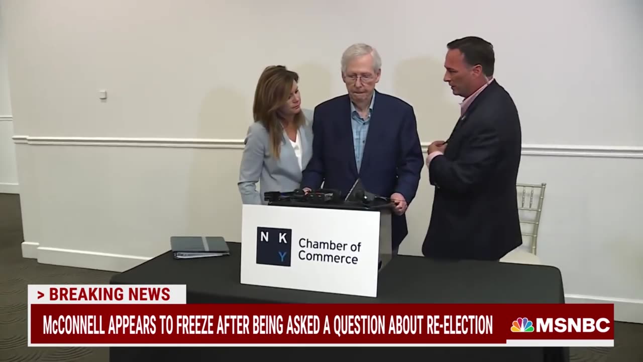 BREAKING: Mitch McConnell appears to freeze when asked about re-election