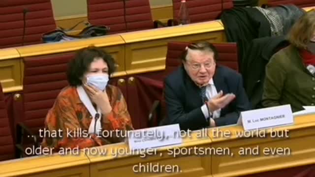 Nobel Price winner Prof Luc Montagnier speaks at the Luxembourg Parliament on covid vaccine danger