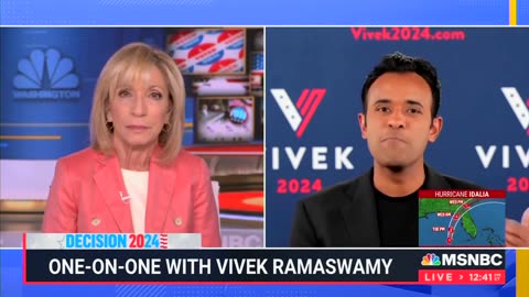 Ramaswamy Calls Out MSNBC Host For Linking Climate Change To Major Hurricane