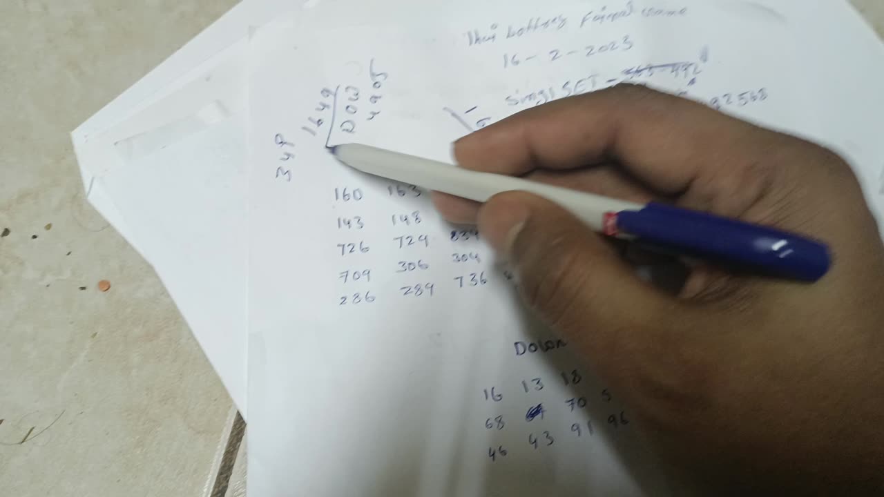 Thai lottrey 1-3-2023 single digit and pair