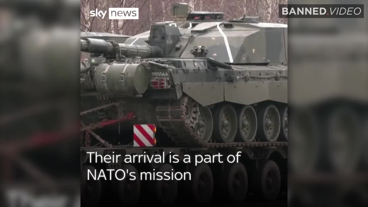 NATO Tank Convoy Enters Russian Border Country Estonia