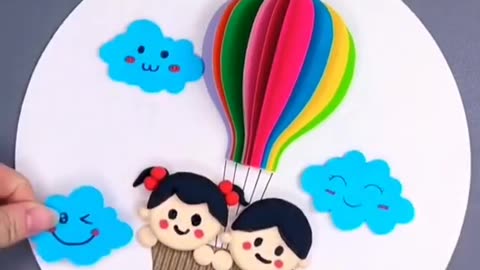 DIY Paper Cut Origami: Hot air Balloon