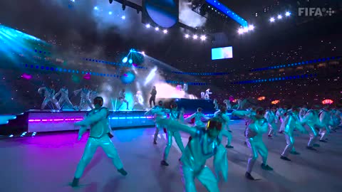 Jung Kook from BTS performs 'Dreamers' at FIFA World Cup opening ceremony