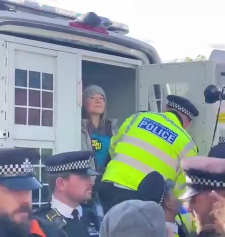 Greta Thunberg has been detained by Police in London while protesting oil companies.