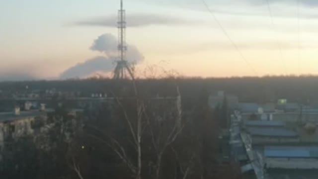 They write that networks of TV towers were blown up in Kharkiv