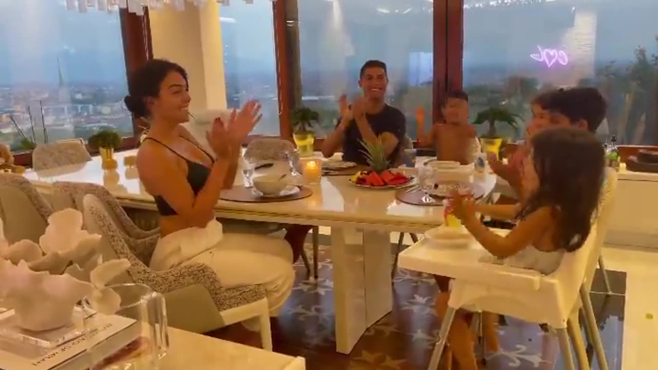 Cristiano Ronaldo with his Wife and kids