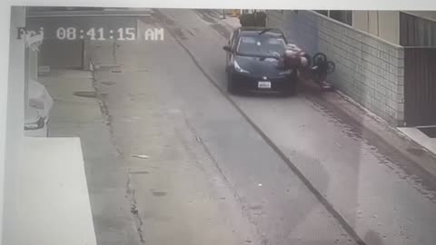 THE DRIVER WAS AIMING FOR HER