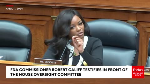 Jasmine Crockett Asks Califf If Anyone Has Been Cured Of COVID By Injecting Bleach Into Their Body