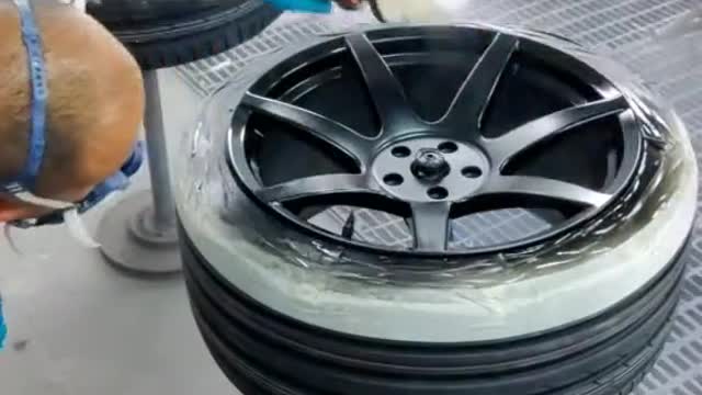 The painting effect of the wheel hub is good. Repair the wheel hub