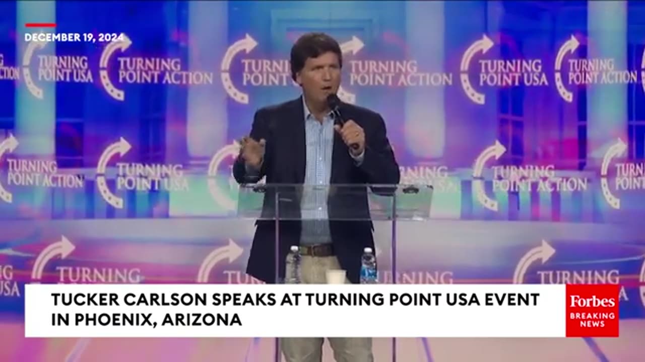 FULL REMARKS: Tucker Carlson Blasts Democrats, Takes Questions From Audience At Turning Point Event