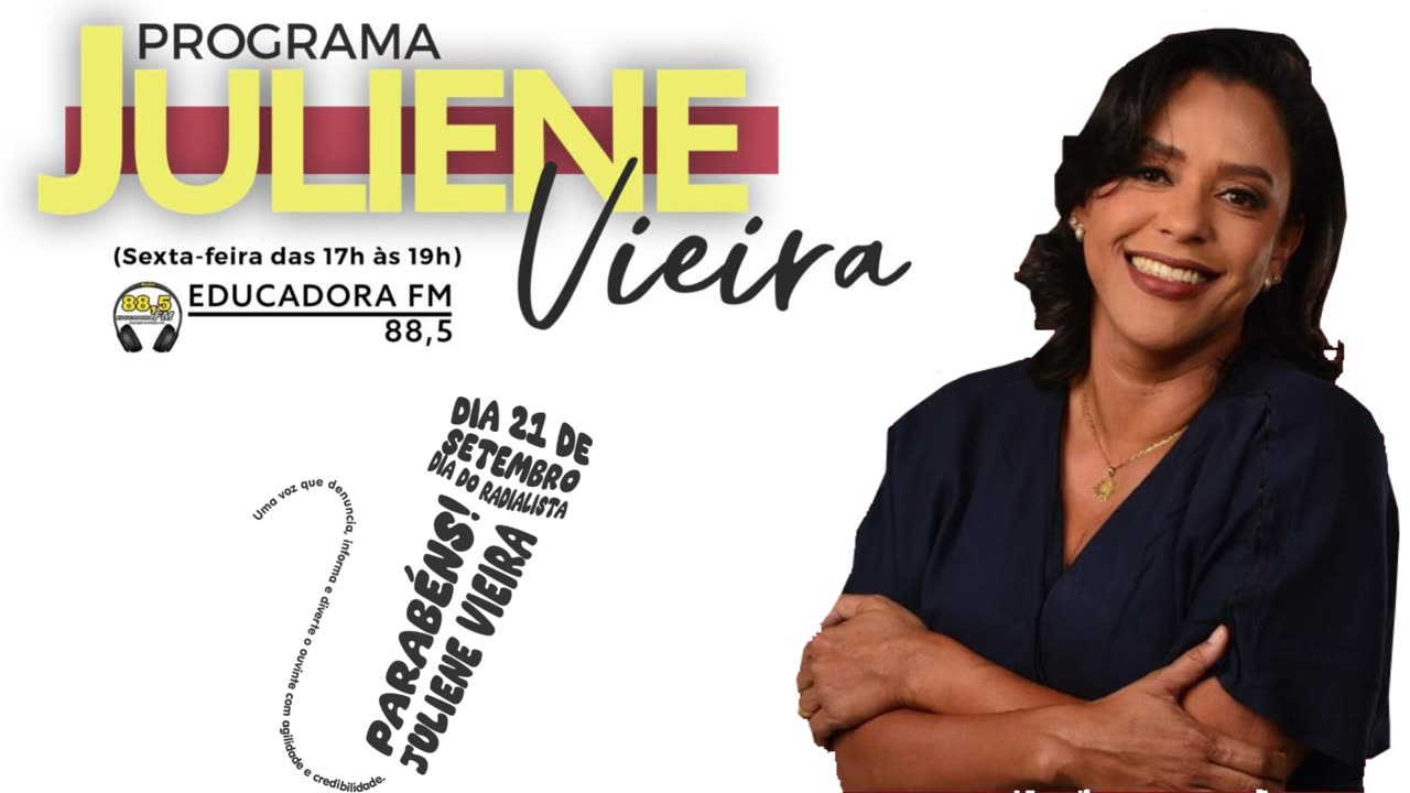 21 de setembro é o dia de Juliene Vieira em Conceição do Jacuípe e região