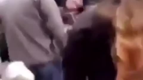 Man protects his family