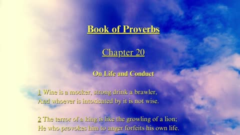 Christian Meme Video: Proverbs Chapter 20 (06/02/2024)