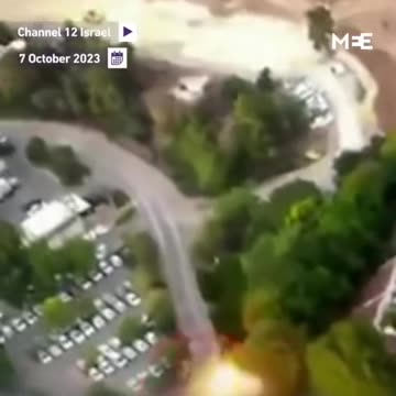 NEWLY SURFACED FOOTAGE-ISRAEL TANK FIRING WITHIN KIBBUTZ ON 7/10/23