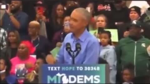 Obama loses control of crowd...