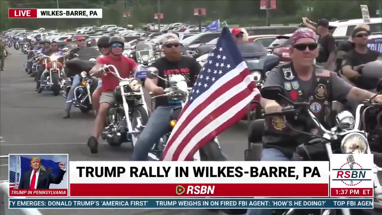 Bikers Gathering For Trump Blocking Entire City