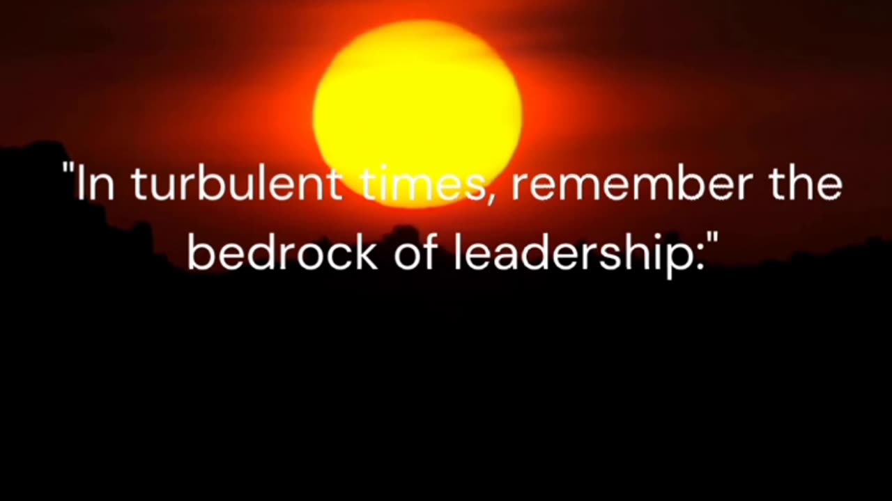 In the turbulent times..