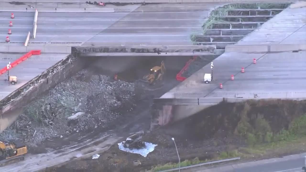 I-95 Southbound Lanes Are Being Taken Down After Tanked Explosion Collapsed The Northbound Lanes