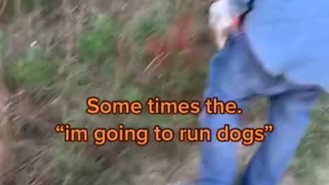 dog huntin man