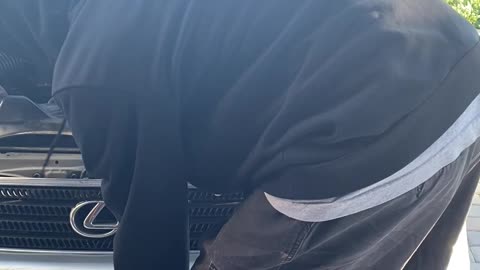 Car Hood Falls and Slams Hand Shut Inside
