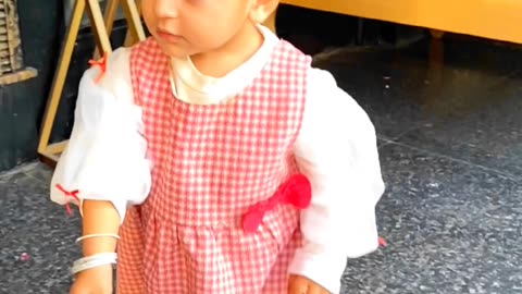 Baby Girl Walking with Confidence