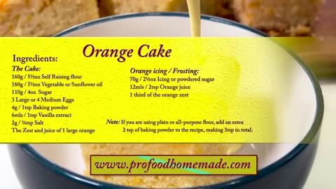 Orange Cake/Pudding, A Delicious Winter Dessert