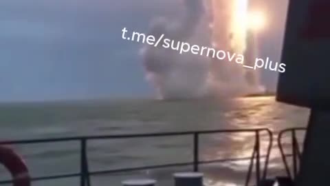 The video reportedly shows a missile launch from a submarine targeting Ukraine