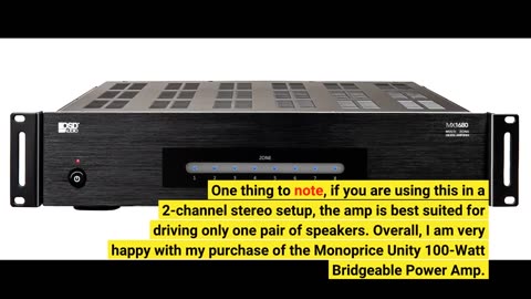 Monoprice Unity 100-Watt Bridgeable Power Amp Black-Overview
