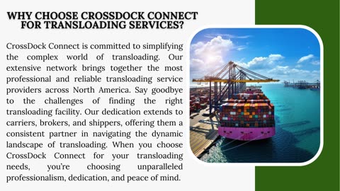 Professional Transload Services | CrossDock Connect