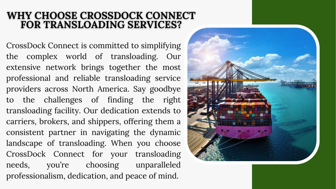 Professional Transload Services | CrossDock Connect