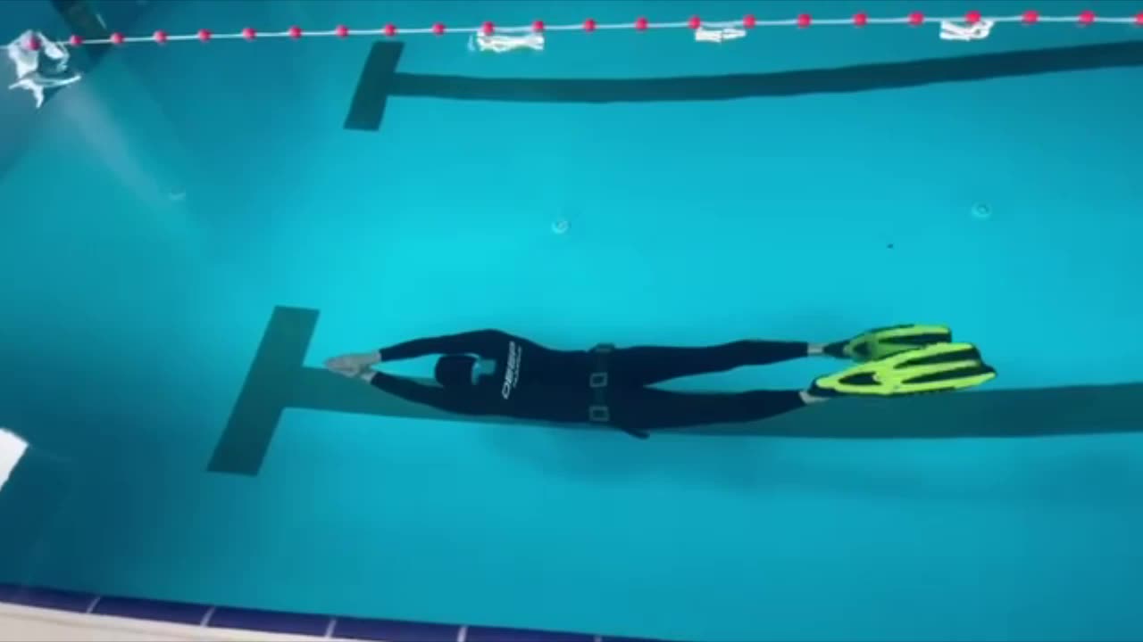 Underwater meditation. Breathhold. Freediving - my hobby.