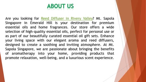 Are you looking for Reed Diffuser in Rivery Valley?