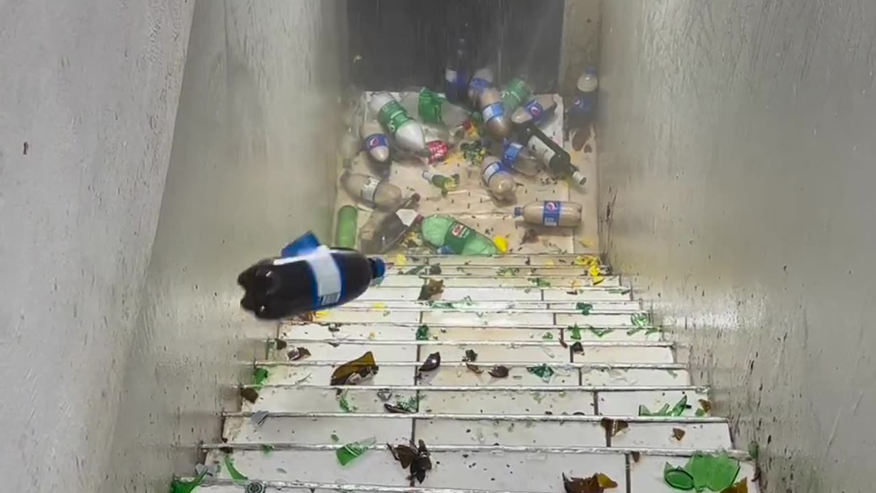 Crushing glas bottle#viral