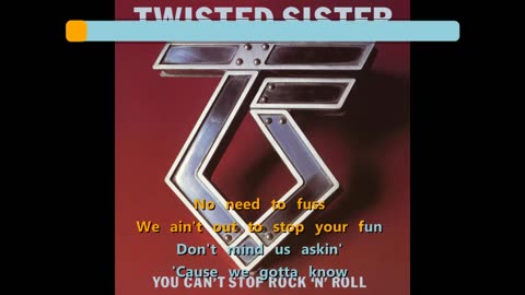 Twisted Sister -- The Kids Are Back [to karaoke on dreams]