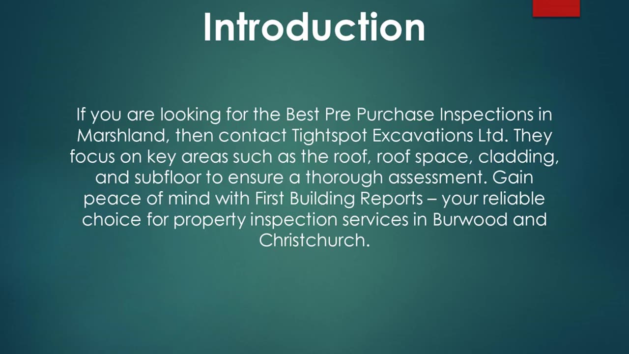 Best Pre sale Building inspections in Marshland