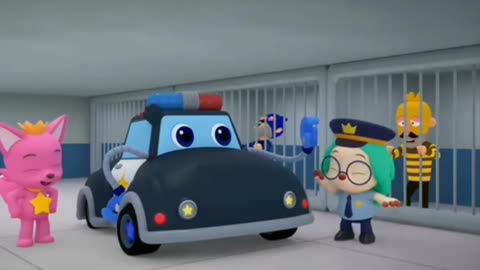 Catch Thieves with Police Car! Exciting Kids Story