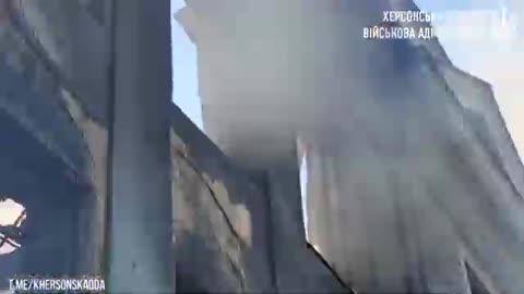 Consequences of recent Russian shelling of the Central district of Kherson