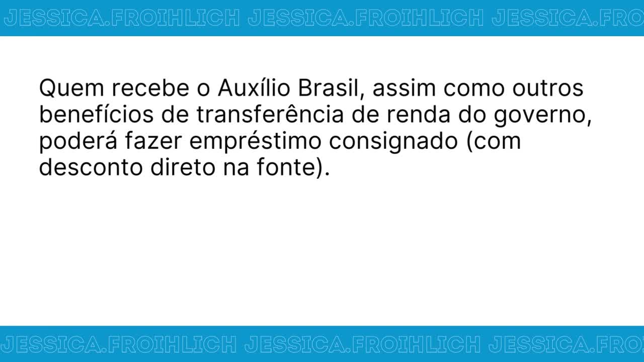 Últimas Notícias - Auxilio Brasil - Empréstimo Consignado para Auxílio Brasil