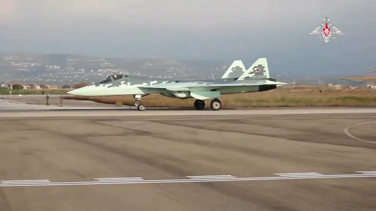One shot from the sight of a Su-57, with a cast-iron bomb,