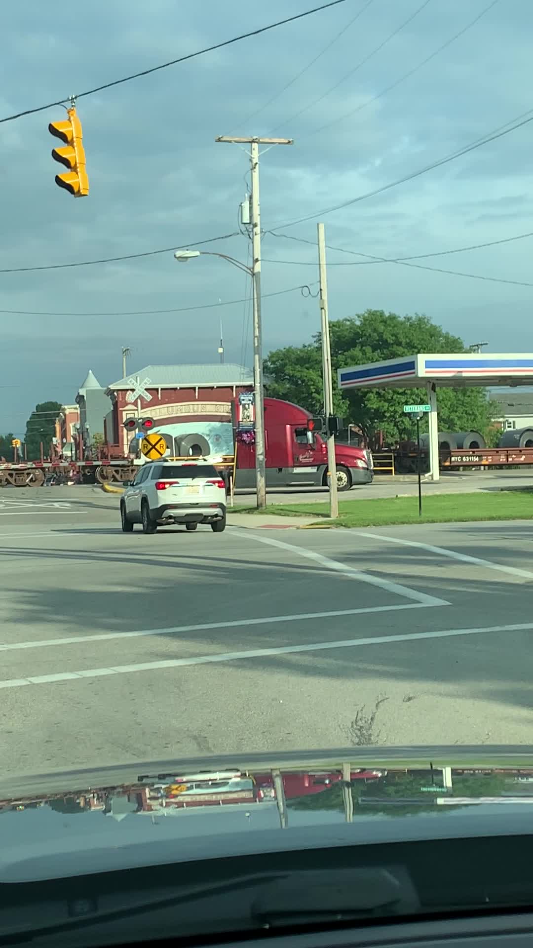 Train Plows Through Semi Stopped on Level Crossing