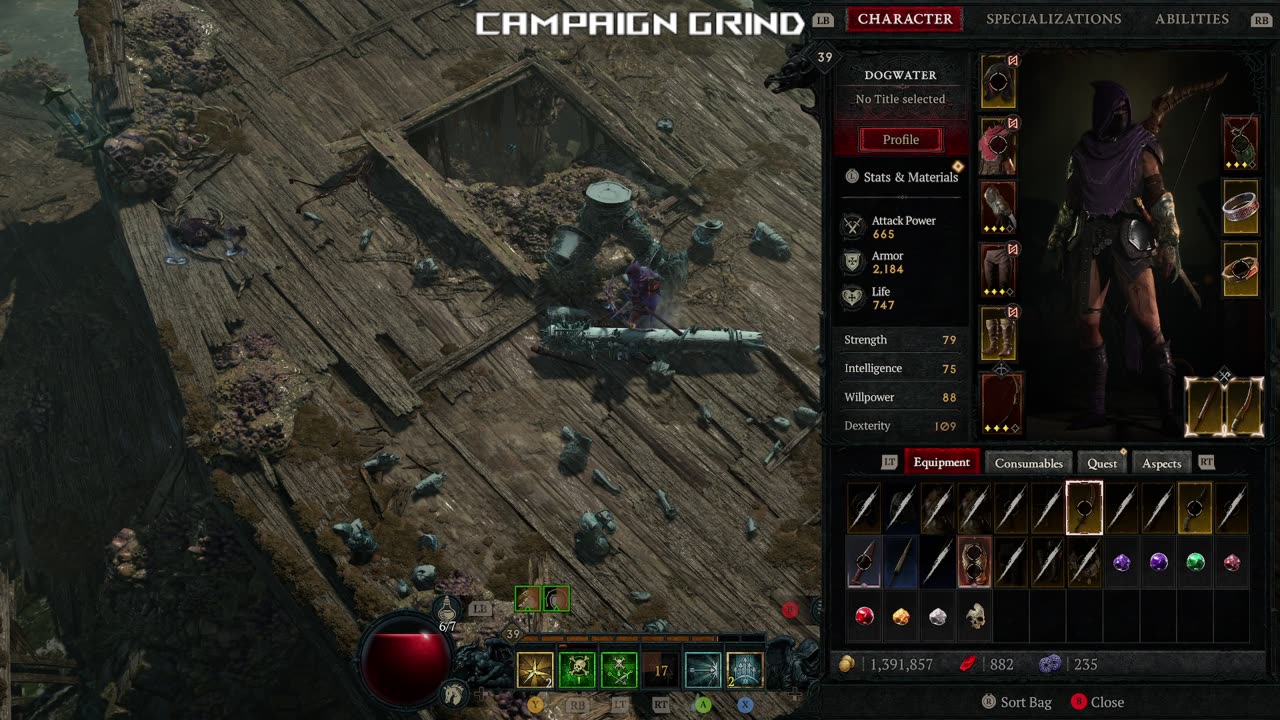 D4 Hardcore Rogue | Completing Act V Today | Maybe Some SF6 Later #35
