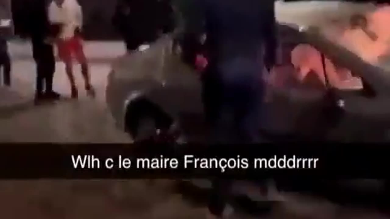 Rioters in France have now started ramming cars into homes