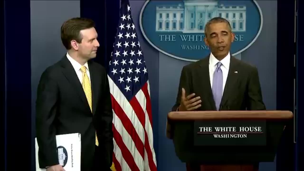 Obama surprises press secretary